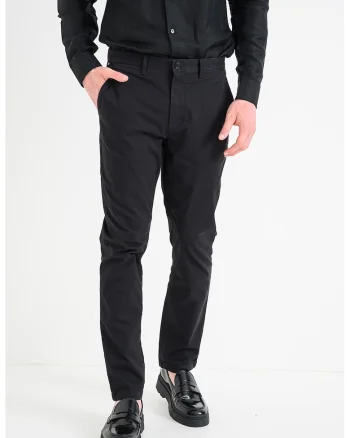Pantaloni chino drepti Denton, Negru