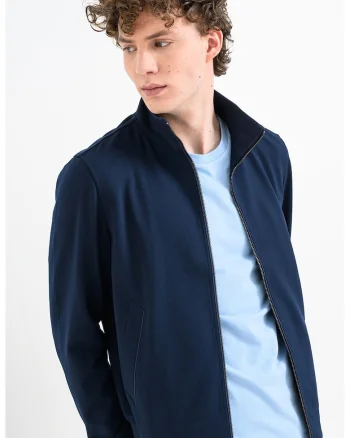 Bluza uni de trening cu fermoar, Bleumarin
