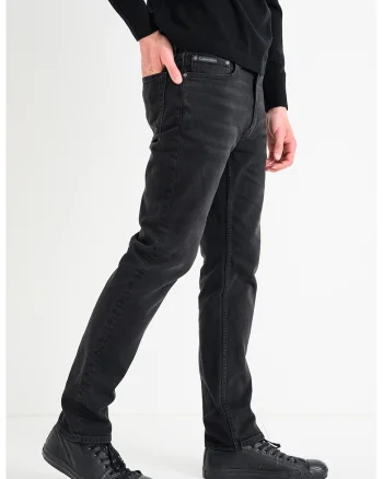 Blugi slim fit drepti, Negru