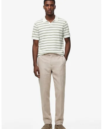 Tricou polo in dungi, Alb/Verde