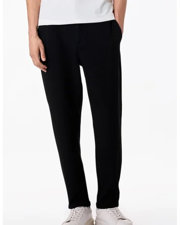 Pantaloni conici cu talie elastica, Negru