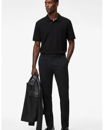 Tricou polo de bumbac, Negru