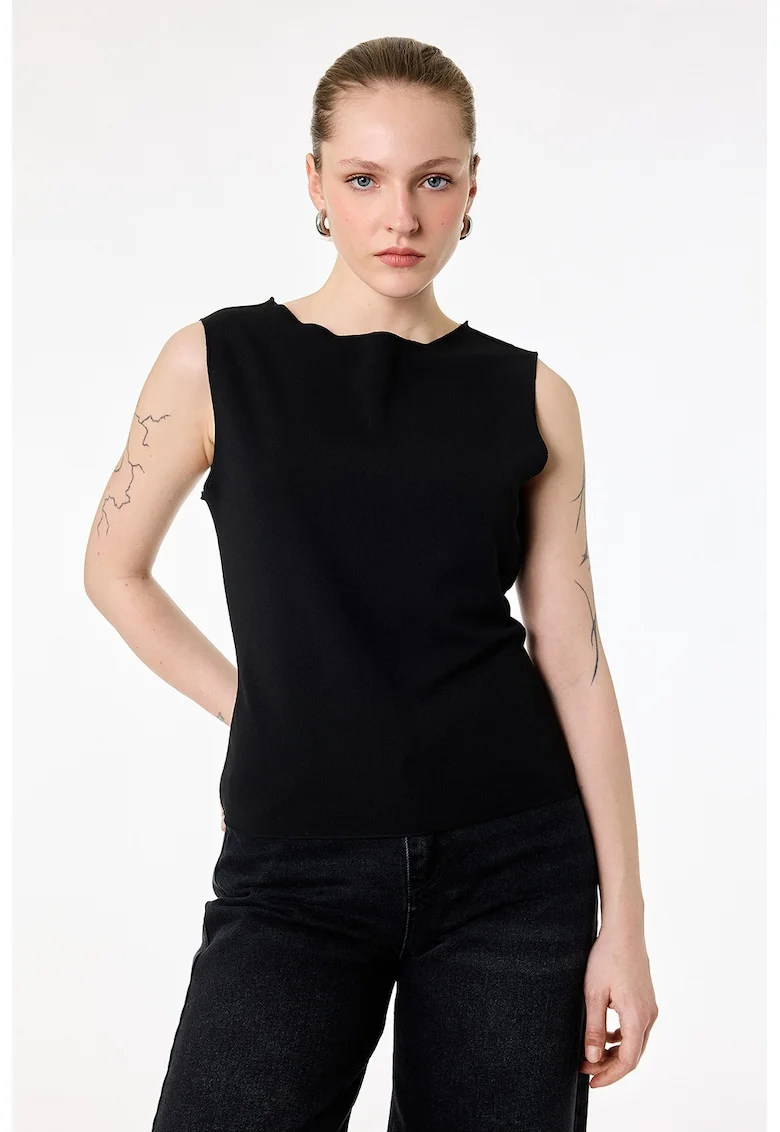Bluza uni fara maneci, Negru