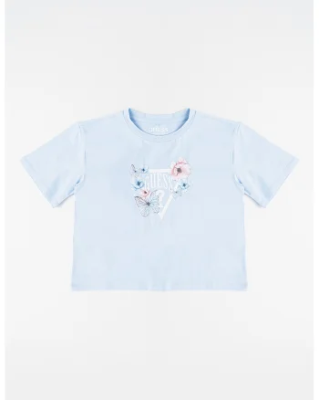 Tricou din amestec de bumbac cu imprimeu, Albastru pastel/Kaki/Roz