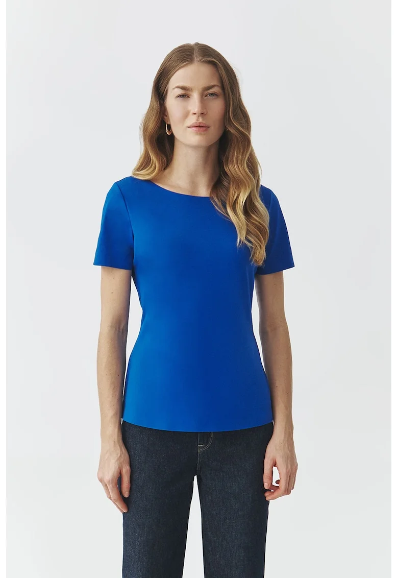 Bluza cu decolteu barcuta Mikaja, Albastru royal