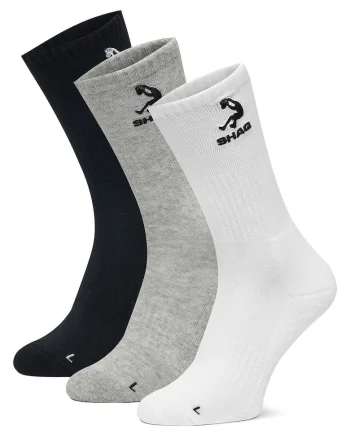 Sosete unisex,  Alb / Gri / Negru,