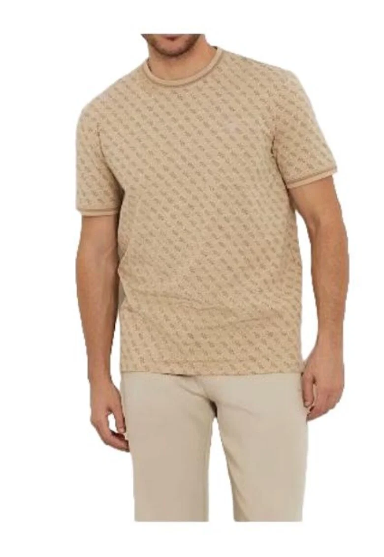 Tricou barbati Z2YI05J1314,  Bumbac/Elastan, Bej,