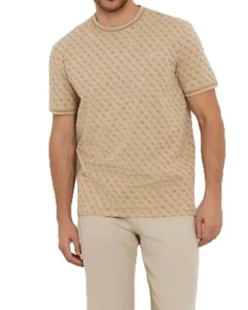 Tricou barbati Z2YI05J1314,  Bumbac/Elastan, Bej,
