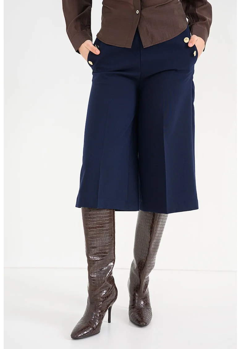 Pantaloni capri ampli, Bleumarin