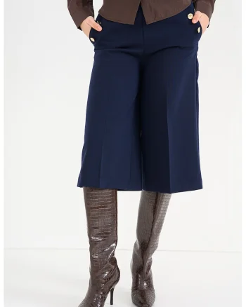 Pantaloni capri ampli, Bleumarin