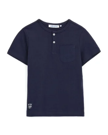 Tricou cu buzunar pe piept, Albastru ultramarin