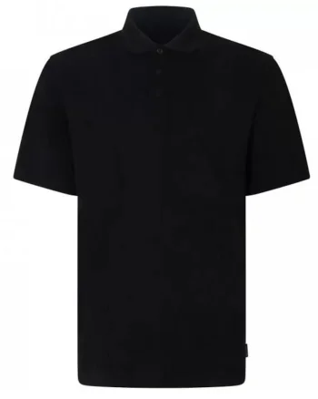 Tricou polo  bumbac, negru, stil regular