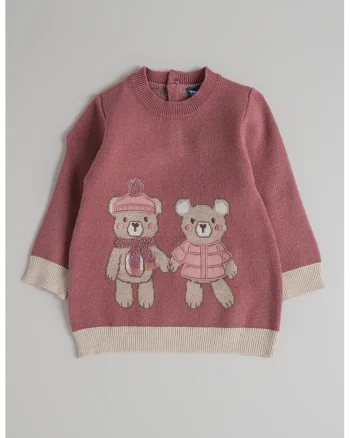 Rochie cu imprimeu grafic si decolteu la baza gatului, Maro taupe deschis/Roz prafuit