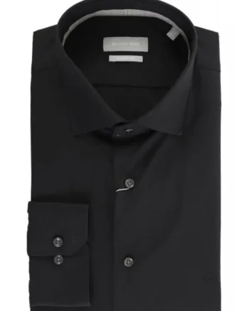 Camasa barbati,  modern fit, negru, bumbac-elastan