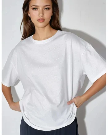 Tricou dama,  Alb, Jerseu, Alb