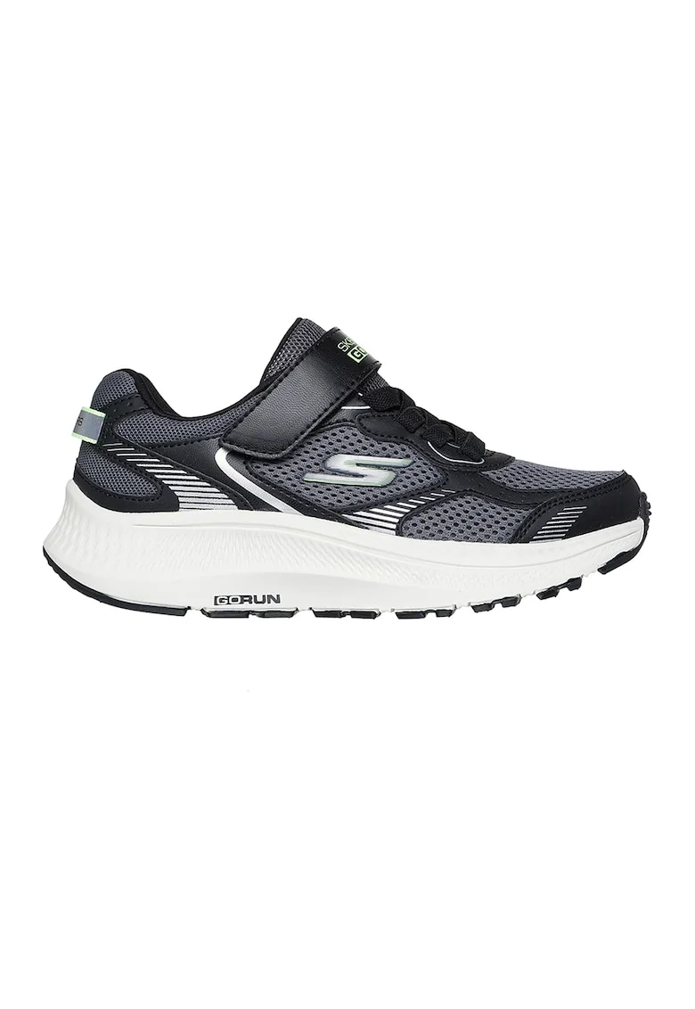 Pantofi sport din plasa cu garnituri din material sintetic Go Run Consistent 2.0, Negru/Gri
