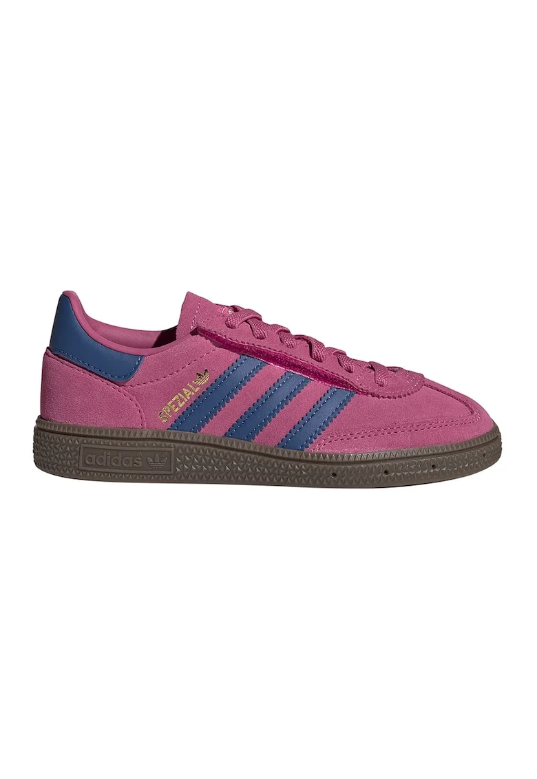 Pantofi sport Handball Spezial din piele intoarsa si piele, Roz inchis/Albastru