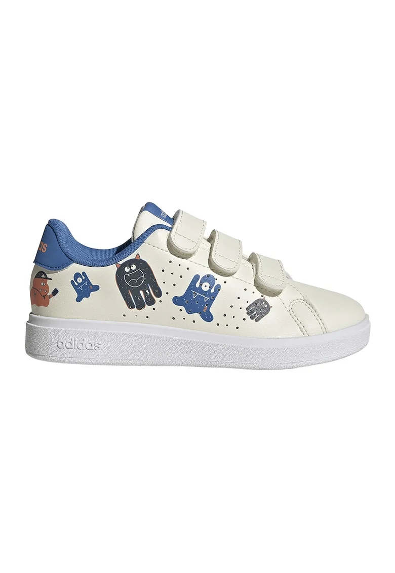 Pantofi sport Advantage Base 2.0 cu velcro, Portocaliu/Alb murdar/Albastru