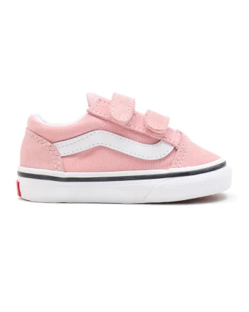 Tenisi cu inchidere velcro Old Skool, Alb/Roz pastel
