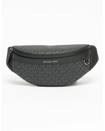 Borseta de piele ecologica cu imprimeu logo Greyson, Negru