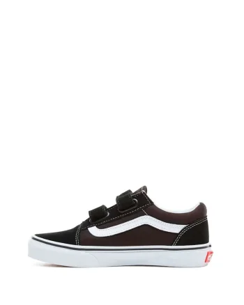 Tenisi cu inchidere velcro si insertii din piele intoarsa Old Skool