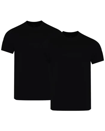 Set 2 Tricouri Barbati,  Blank Base, Confortabile, Material Respirabil, Croi Elastic, Ideale Pentru Uz Zilnic Si Activitati Fizice, Usor De Stilizat, Marimea L, Negru