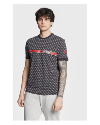Tricou cu imprimeu logo, pentru fitness, Gri