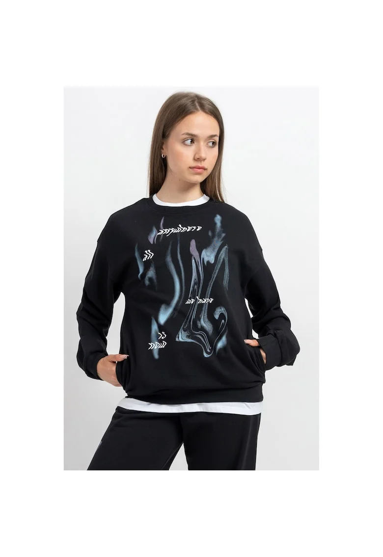 Bluza din bumbac cu imprimeu grafic