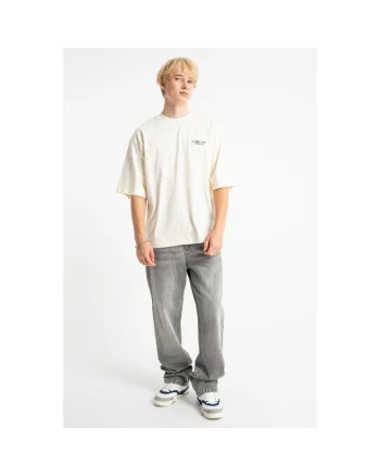 Tricou supradimensionat din bumbac cu imprimeu
