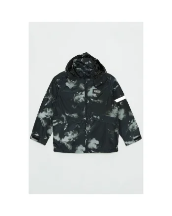 Geaca Tie Dye cu inserție reflectorizantă pe mânecă și pe spatele gecii,
