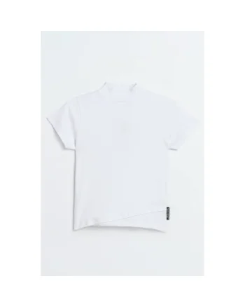 Tricou uni cu guler,