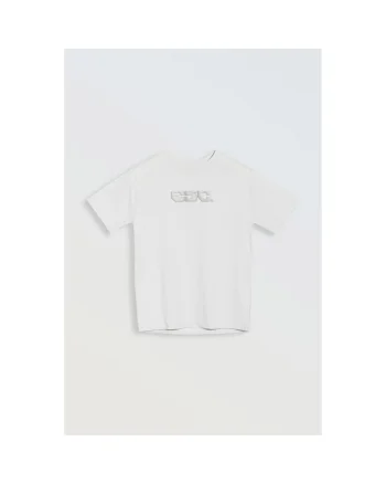 Tricou din bumbac cu decolteu la baza gatului,