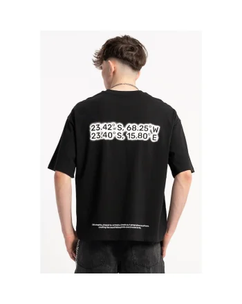 Tricou cu imprimeu pe spate BOXY,