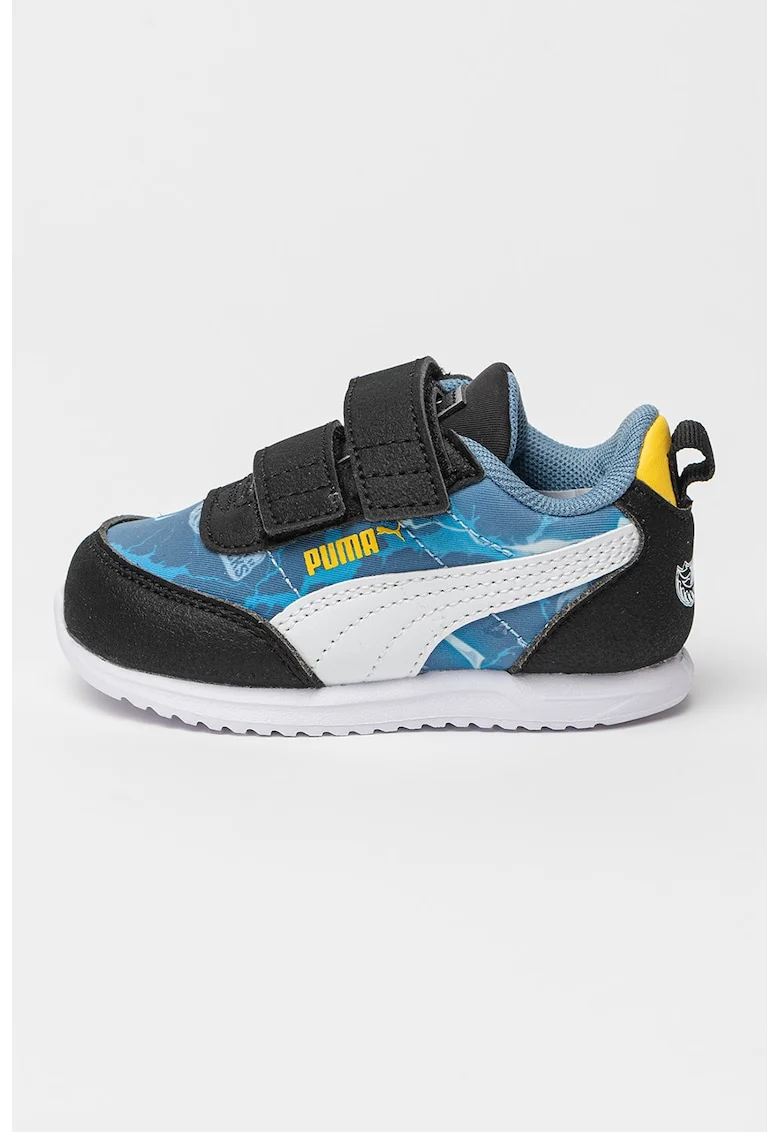 Pantofi sport cu model si inchidere velcro R78 Lightwind, Negru/Albastru inchis/Alb optic