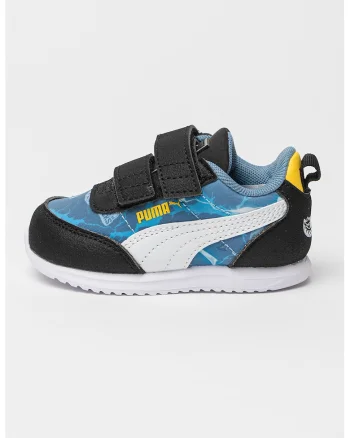 Pantofi sport cu model si inchidere velcro R78 Lightwind, Negru/Albastru inchis/Alb optic
