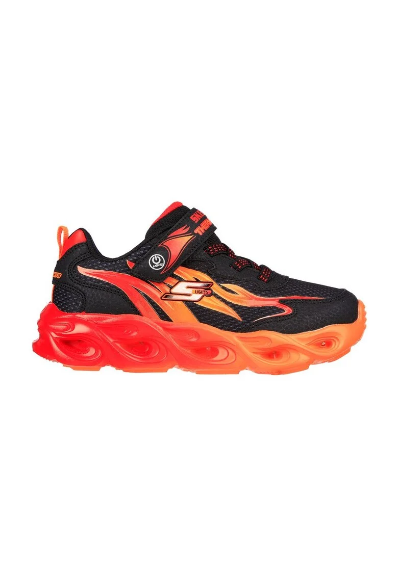 Pantofi baieti cu sistem de lumini Thermo Flash Heat Flux,  Negru,
