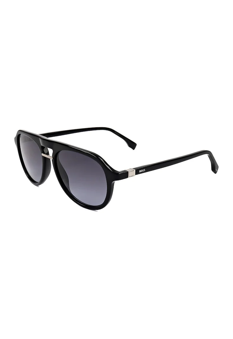 Ochelari de soare aviator cu lentile in degrade, Negru