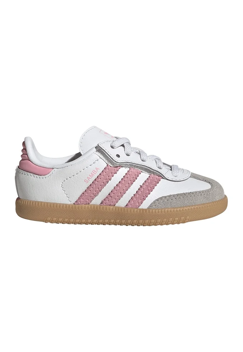 Pantofi sport Samba OG din piele cu garnituri din piele intoarsa, Roz pastel/Maro taupe deschis/Alb optic