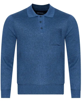 Pulover barbati,  58% acril, 22% elastan, 20% modal, Albastru/Bleumarin