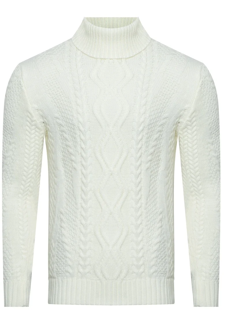 Pulover  3157, lana, Crem