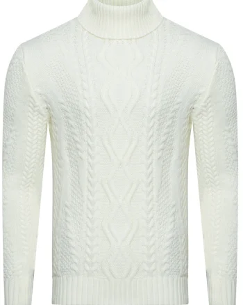 Pulover  3157, lana, Crem