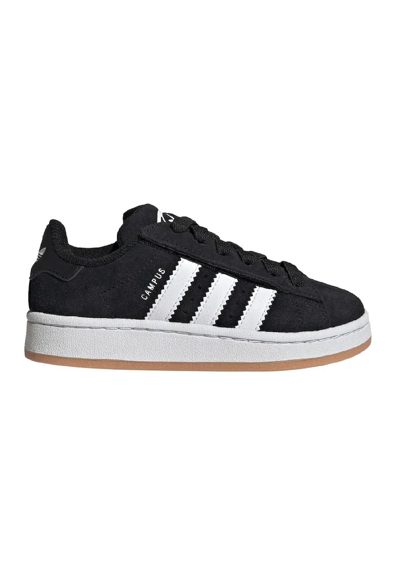 Pantofi sport Campus 00s din piele intoarsa, Alb/Negru
