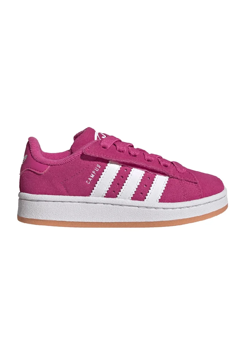 Pantofi sport Campus 00s din piele intoarsa, Alb/Fucsia