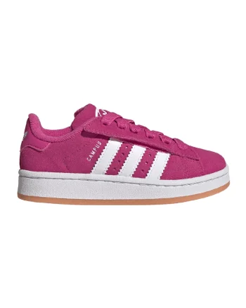 Pantofi sport Campus 00s din piele intoarsa, Alb/Fucsia