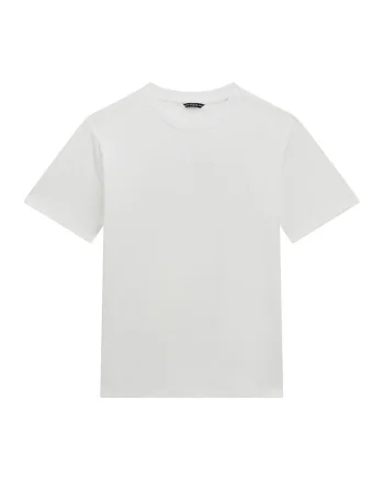 Tricou din bumbac cu logo discret, Alb
