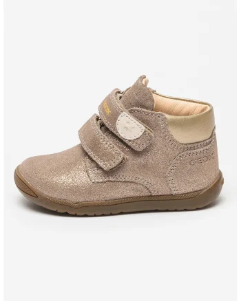 Pantofi mid-high cu velcro Macchia, Auriu/Maro inchis/Maro taupe deschis