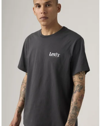 Tricou de bumbac cu decolteu rotund, Alb/Negru