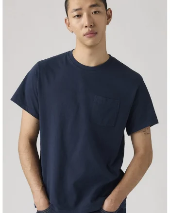 Tricou uni de bumbac, Bleumarin,