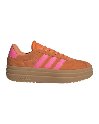 Pantofi sport VL Court Bold flatform din piele intoarsa, Portocaliu/Roz deschis