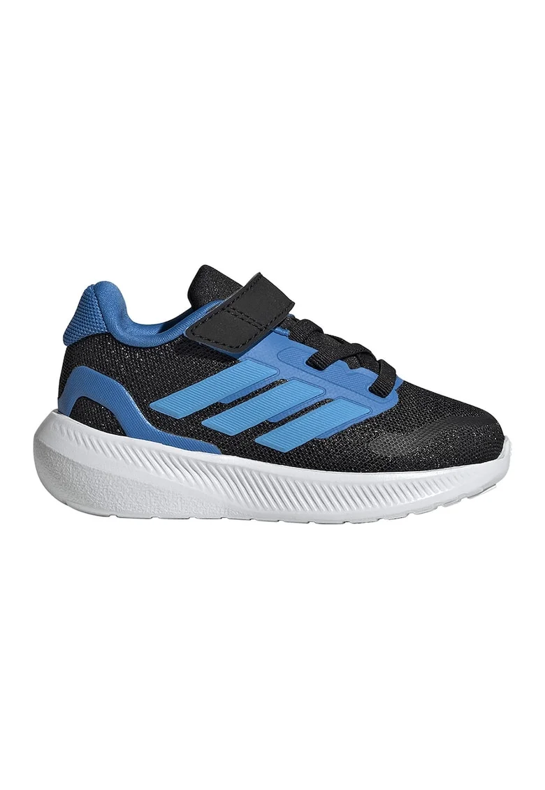 Pantofi sport Run Falcon 5 din material textil cu velcro, Negru/Albastru royal